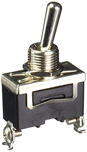 NTE Electronics 54-354 Switch Switch Spitch, SPST коло, акција за едно не-исклучување, активирач за месинг од никел, терминали