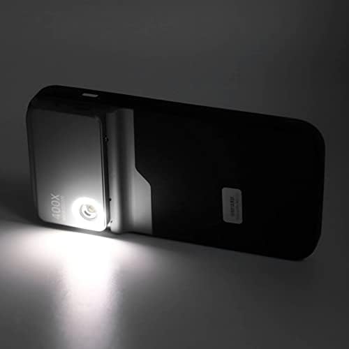 Телефонски макро леќи, микроскоп за џеб со 400х HD со LED светло, сеопфатен прилог на леќи за телефонски леќи, за iPhone14 Pro