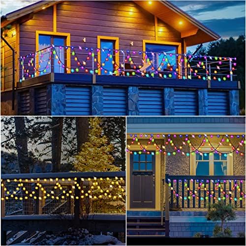 Данли Божиќни украси 380 LED Божиќни светла 8 режими Полу-рунда за ширење на жицата за Божиќ, новогодишен двор во затворен простор