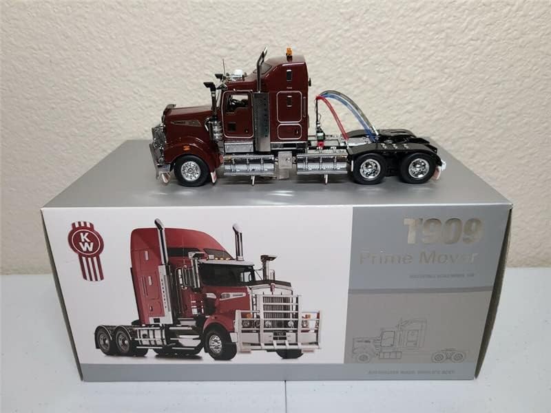 Дрејк за Кенворт T909 Prime Mover - Burgundy Limited Edition 1/50 Diecast Truck Pre -изграден модел