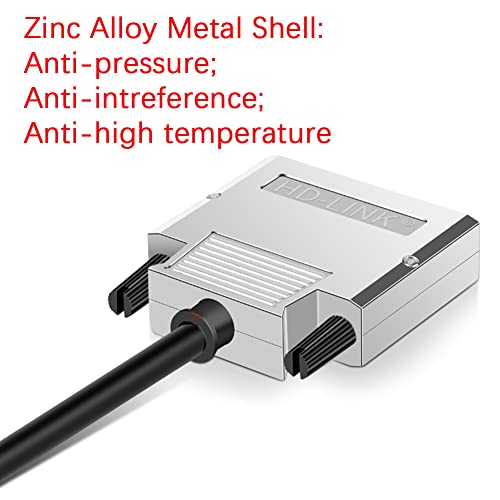 AnmBest DB25 Connectorless Connectorless Connector со кабел за замена од 5ft 24awg, метална обвивка RS232 D-под-под-сериски до 25-пински