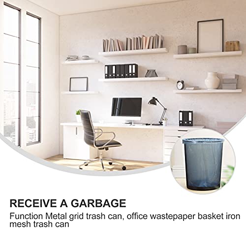 Trashcan Mesh Wire Juper Basker Black отпад за рециклирање на отпадоци, канта хартија, неред за отпадоци од домашна канцеларија,