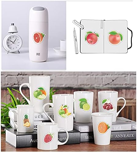 Налепници за овошје | 50 парчиња овошје водоотпорни винил декорации за шишиња со вода лаптоп фрижидер чаша за багаж за компјутерски мобилен