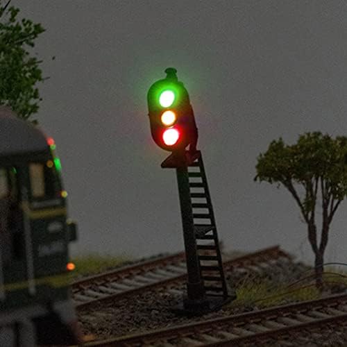 Ганазоно Железнички Премин Знак Хо Возови Минијатурни Семафори Модел Железнички Воз Сигнали Модел Зелено-Жолто-Црвени Семафори За Распоред