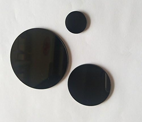 15 парчиња црна акрилна тркалезна круг, црн плексиглас тркалезен диск 1/8 дебелина