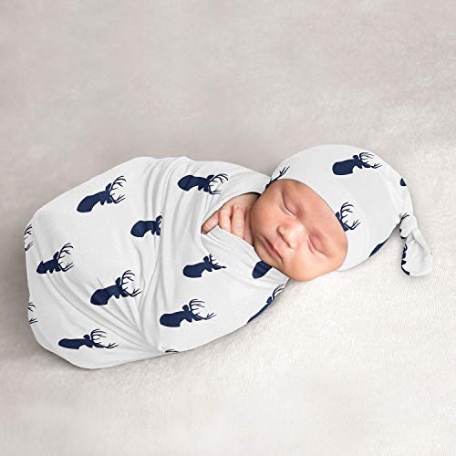 Слатка Jојо Дизајнс Вудленд Елен бебе момче Кожурец и Бејни Хет 2 парчиња сет во дрес Стирба плетена вреќа за спиење за новороденче