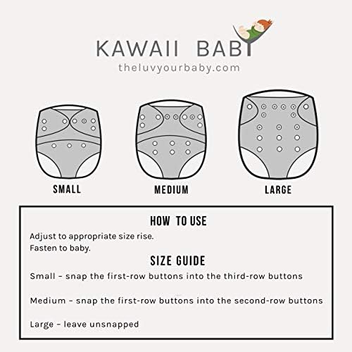 Каваи Бебе 5 Една Големина Џеб Крпа пелени &засилувач; 10 Една Големина Супер Абсорбента Престој-Суви Инсерти Еднократно Истекување-Доказ