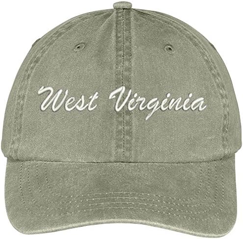 Трендовски продавница за облека Западна Вирџинија држава извезена памучна капа за прилагодување на низок профил