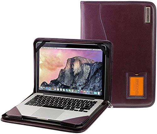 Брунел-Контурна Серија - Виолетова Тешка Кожна Заштитна Кутија-Компатибилна Со Hp ProBook 450 G6 15.6 FHD Лаптоп