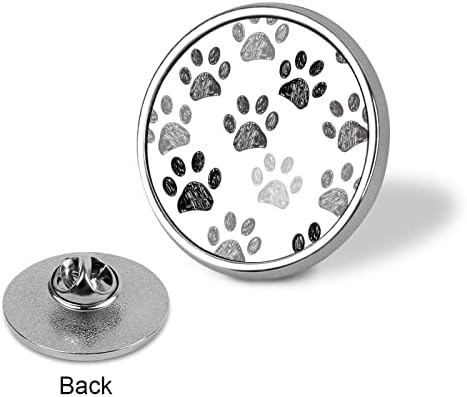 Куче шепа Печати црно бело копче за копче за ранец, пинови за беџ, симпатични пинови за брош за украси за забави