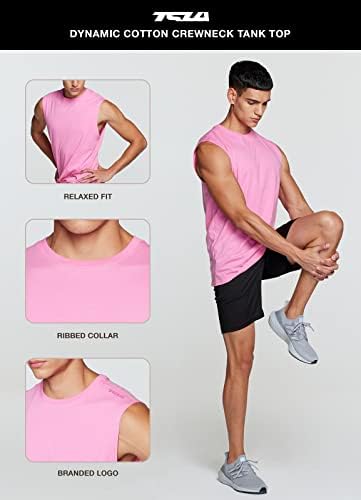 TSLA 1 или 3 пакувања на резервоарот без ракави за ракави, врвни кошули за атлетски мускули, врвови за вежбање со суво вклопување