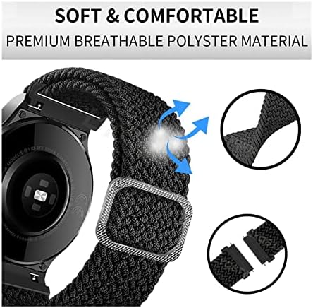 Хазели плетенки за плетенки за Ticwatch Pro 3 GPS 20 22mm паметни часовници за Ticwatch Pro 2020/GTX/E2/S2 Заменска спортска нараквица