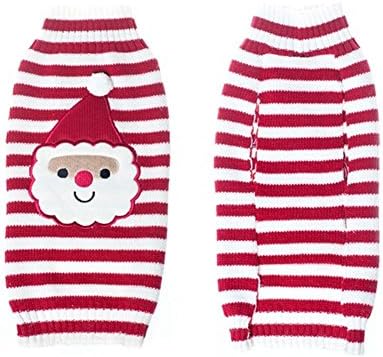 Накоко Санта Клаус Пет џемпер џемпери за кучиња Студено време за кучиња и мачки со средна големина за Божиќ
