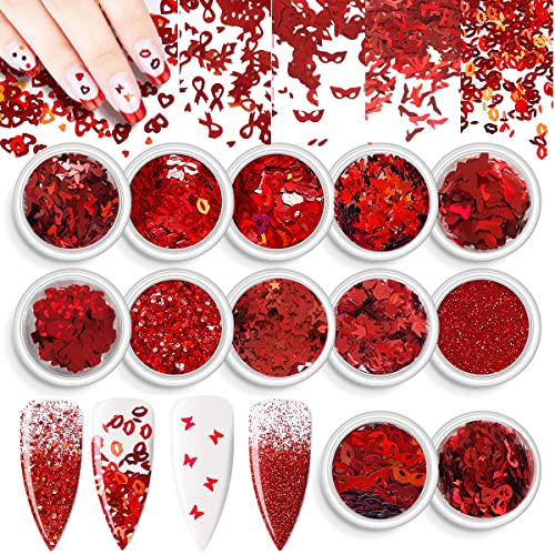 12 бои кутија/сет - Сјајот на жешка црвена серија на в Valentубените на в Valentубените - Фестивал Рејв убавина шминка за лице