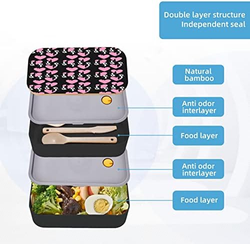 Голема кутија за кутре-кутија-кутија-кутија-бостон-териер-кутија за ручек со прибор за јадење 40oz јапонски бенто кутија