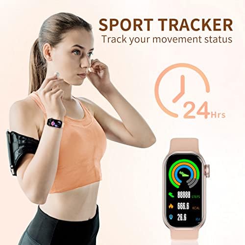 Smorfit Fitness Tracker, Smart Watch For Women, Tracker за активности IP68 Водоотпорен со следење на спиењето на отчукувањата на