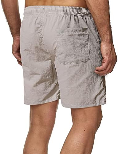 YmoSRH фустани шорцеви за мажи класично вклопување летни шорцеви на плажа со еластични половини и џебови карго шорцеви