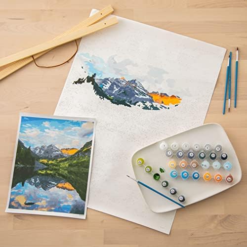 Michaels Bulk 12 Pack: Планински сцена со боја по нумери од уметникот LOFT ™ Nultures ™