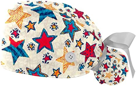 Yidax 2 парчиња starsвезди Еластична завој вратоврска за враќање на капи и мажи и мажи