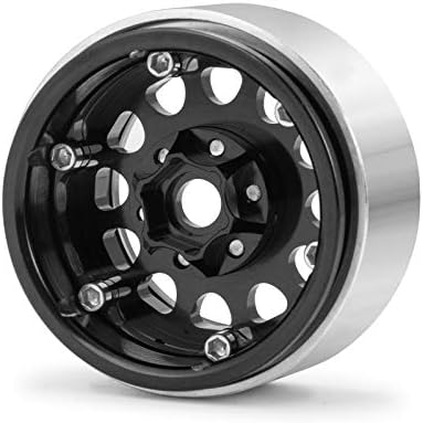 Rclions алуминиумска легура 1.9inch RC RC Beadlock Wheels Rims 12 портпари за 1/10 -ти RC Crawler Car Axial SCX10 II D90 Trx4 -Пак