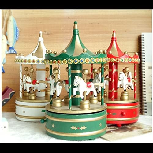 N/A дрвена класична музичка музичка кутија за музички рингишпил симпатични Божиќни украси (боја: в, големина