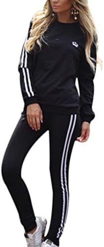 Женски тренерки постави шарени странични џемпери со долги ракави и џемпери 2 парчиња облека поставува спортска облека