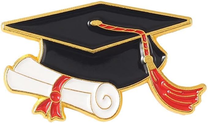 Пинови за копче за дипломирање, Класа од 2023 година Дипломирање комеморативен брош, дипломиран партиски подарок Средношколски колеџ