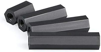 Завртки M3 HEX најлон застојот црна женска пластична пластична монтажа со навој PCB матични плочи за столбови столбови навртки