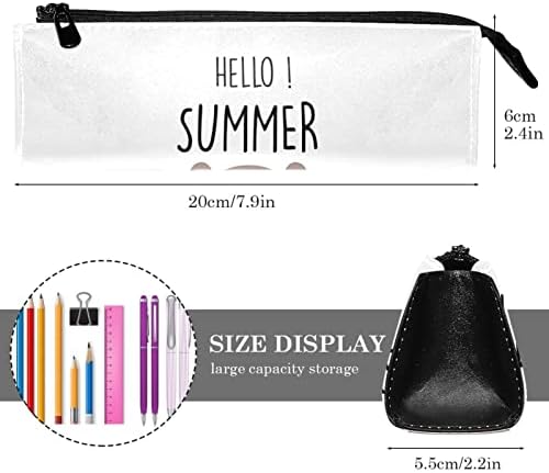 Laiyuhua Преносна стилска торба со молив, пун кожен пенкало, компактен патент торбички, козметичка торба канцеларија додаток за