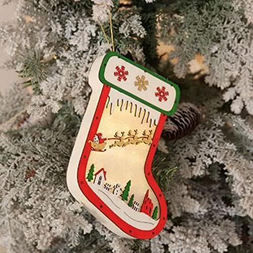 Кристал дијамантски мониста Божиќни украси креативни луминисцентни дрвени Божиќни порибување подарок за новогодишно дрво, приврзок фудбалски