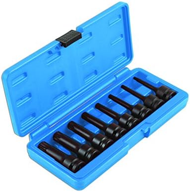 Ласерски Алатки 6749 Spline Bit Set 8pc 1/2 D, Сребро