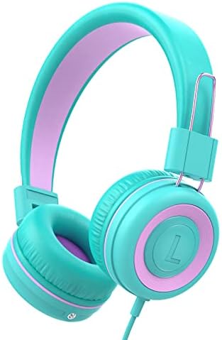 AUOUA Life On Music Kids Headphones Девојки момчиња тинејџери Детска слушалка за склопување за деца со повеќе уши за мобилни телефони