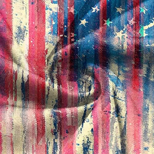 Зефотим 4 -ти јули кошули жени 2023 3/4 ракав О вратот Обичен летен трендовски американско знаме врвови блузи