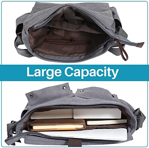 Платнена Торба За Гласници Со голем Капацитет Водоотпорни Торби За Торби За Мажи 14 Торба За Лаптоп Со Удобен Ремен За Рамо