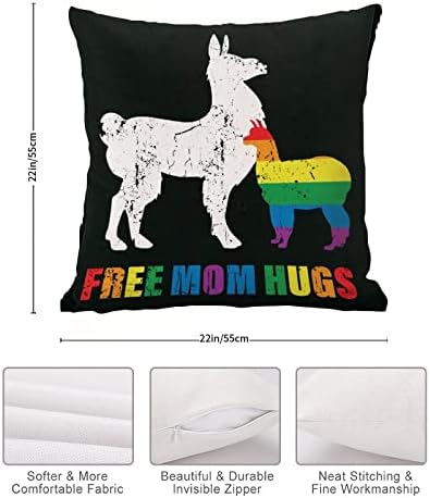 Бесплатни мама прегратки алпака геј бебе фрли перница покритие романтична перница кутија пансексуална трансродова ЛГБТК геј виножито