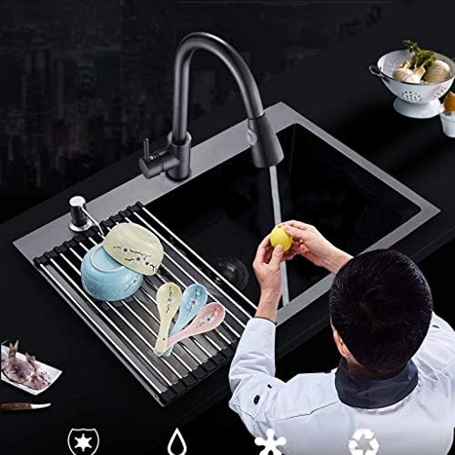 LMMDDP кујнски мијалници не'рѓосувачки челик мијалник за кујна, слот црн ресторан машина за миење садови за домаќинства за кујната за кујнски садови Телескопски дрен?