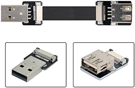 NFHK USB 2.0 Type-A Meal to Female Data Data Data Flim Slim FPC кабел за FPV & Disk & Scanner & Printer 50cm