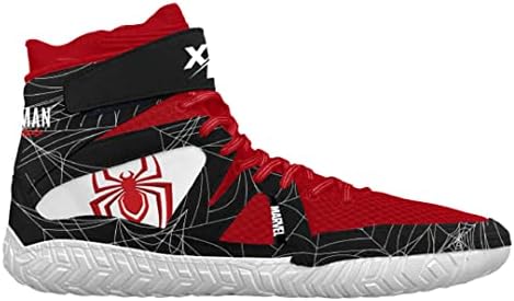 Xtreme Pro Spiderman Miles Morales Деца и возрасни борење чевли за чевли на воздухот | Лесно покритие на Strapply | Порака за чорап од пена