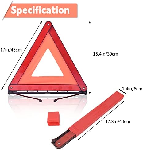 Триаголник за предупредување DEDC, Триаголник за безбедност на преклопување, комплет за тројно предупредување, рефлектор на триаголник, знак за