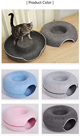 SSDHUA крофна мачка куќа миленичиња мачки тунел интерактивна игра играчка мачка кревет двоен употреба затворен играчки маче