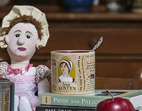 Кригла за кафе Janeејн Остин - најпознатите цитати и прикажувања на Остин - доаѓа во забавна кутија за подароци