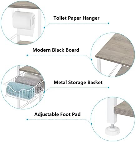 3 нивоа полици за складирање на бања стојат единици Организатор кабинет за складирање на пешкири со фиоки за складирање на кула за