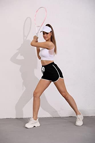 Caitefaso женски салон атлетски шорцеви симпатични удобни шорцеви за теретани за салата за џебови со џебови
