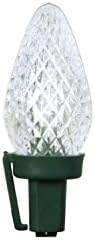 Brite Star 100 комерцијални бели LED фацетирани C7 Божиќни светла - 41 метри зелена жица