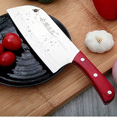 Криверс Клејвер нож, Клејвер за месо, Беспрекорно заварување кујнски нож 4CR13 нож од не'рѓосувачки челик 6 Не-леплива алатка за готвење