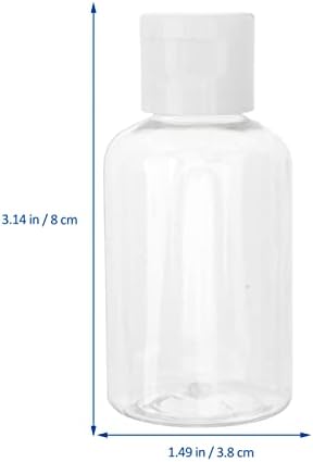 Шише за спреј за патувања Toyandona 12 парчиња 50 ml празен пластичен примерок со шишенце со шишенце со капаци со капаци за вода, емулзија
