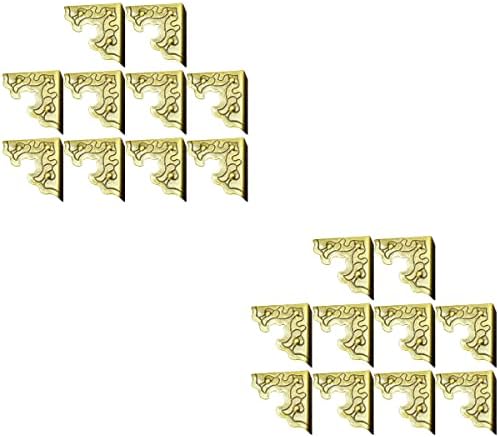 Гроздобер Мебел Декоративен Капак: 40 Парчиња Врежан Цинк Легура Агол Заштитник Антички Кутија Агол Декор За Кабинетот Накит