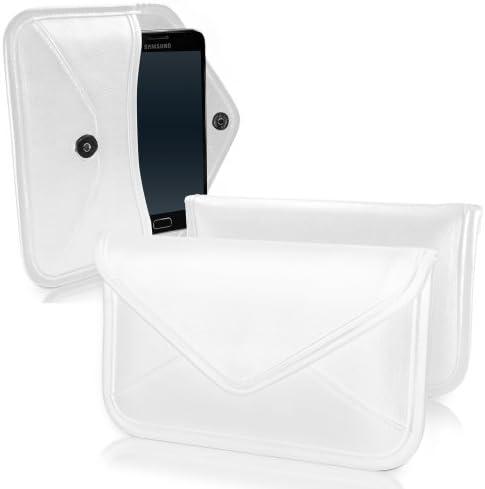 Boxwave Case Компатибилен со Apple iPhone 14 - Елитна кожа за кожен месинџер, синтетички кожен покрив дизајн на пликови за дизајн