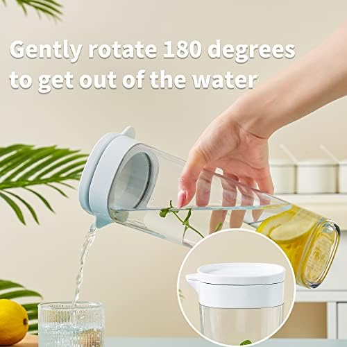 2 парчиња пластична вода стомна, вода карафе БПА бесплатно ладен чај чај, херметички овошје инфузер за вода за вода за врата од фрижидер, домашно