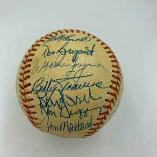 Зачудувачки 1976 година, целата игра на Starвезда потпиша бејзбол Georgeорџ Брет Спарки Андерсон ЈСА Коа - Автограмирани бејзбол